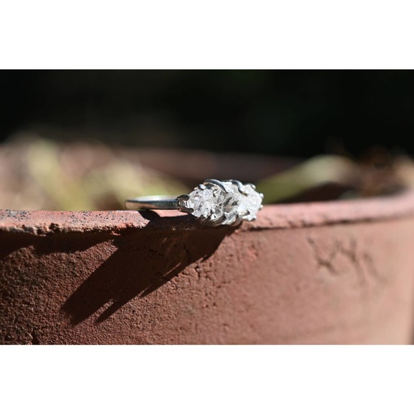 Engagement rings, raw diamond ring, raw stone ring, alternative engageme… - Picture 3 of 7